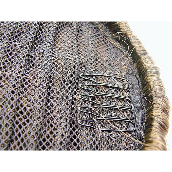 NEW Kanekalon Dark Brown Brunette Natural Flip Tail Wavy Curl Wig Japanese Fiber - Picture 10 of 12